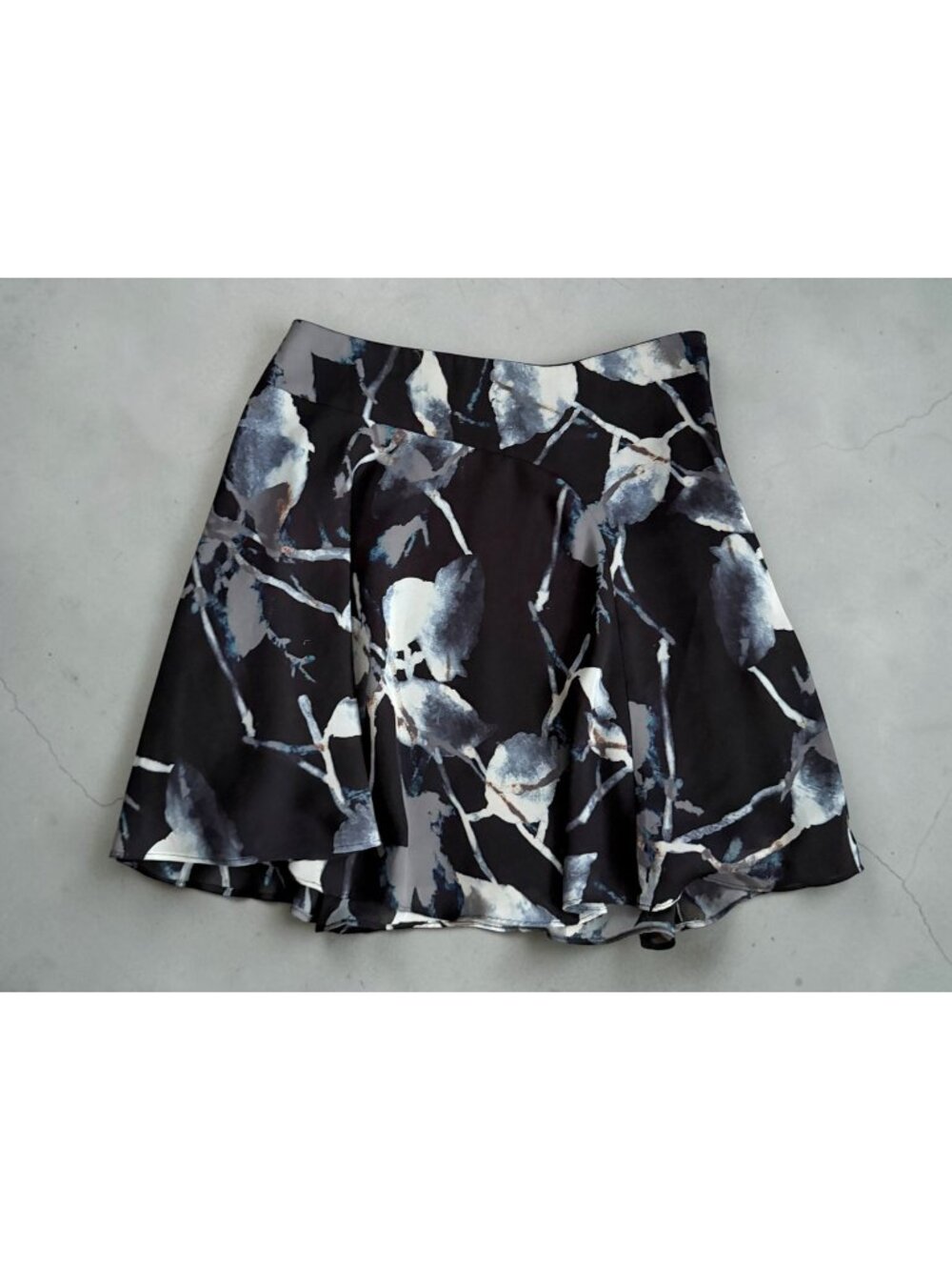 REISS Black Gray A Line Skirt Size US 6 Women